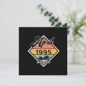 ヴィンテージ1995年4月25日25誕生日ギフト 招待状 (スタンド正面)
