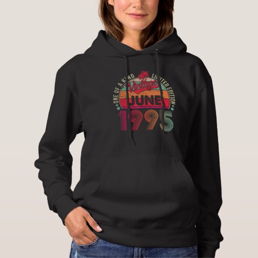 ヴィンテージ1995素晴らし年6月以来27誕生日 パーカ (正面)
