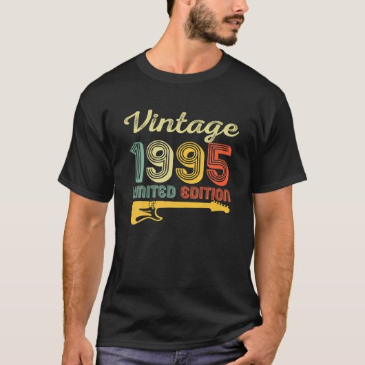ヴィンテージ1995誕生日ギター27誕生日27 Tシャツ (正面)