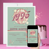 ヴィンテージ1995 29th 30th誕生日パーティの招待状 招待状