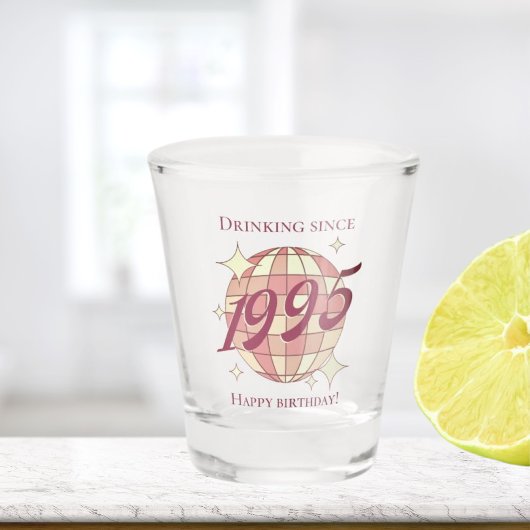 ヴィンテージ1995 30th誕生日レトロパープル ショットグラス