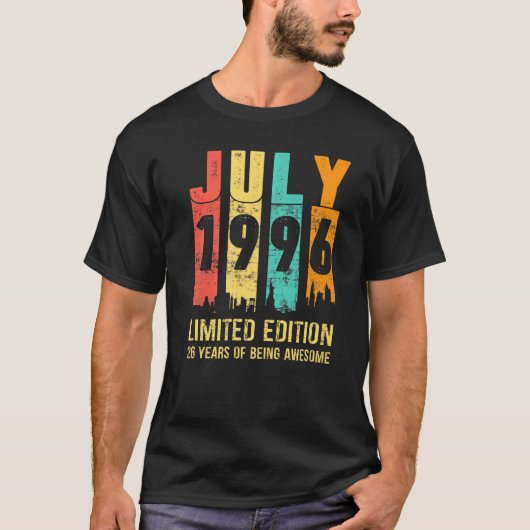 ヴィンテージ1996年7月26日26誕生日 Tシャツ (正面)