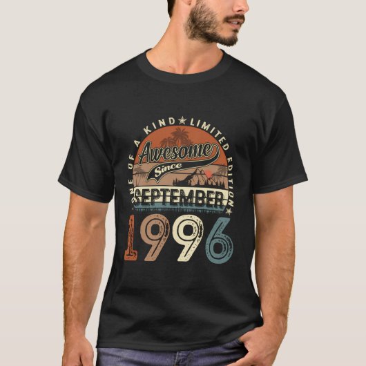 ヴィンテージ1996年9月27日27誕生日 Tシャツ (正面)