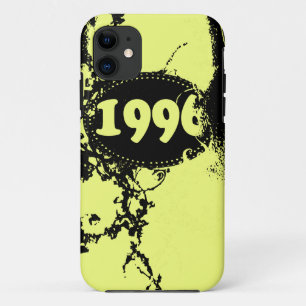 ヴィンテージ1996誕生日と以来(黄色、黒) iPhone 11 ケース