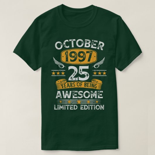 ヴィンテージ1997年10月25年旧贈り物25t tシャツ (デザイン正面)