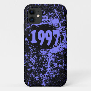 ヴィンテージ1997誕生日と以来(紫、黒) iPhone 11 ケース