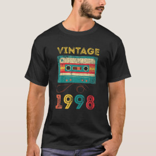 ヴィンテージ1998年第22回誕生日ギフト、古いミックステープ付き Tシャツ