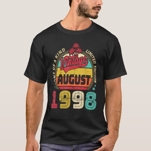ヴィンテージ1998年素晴らしep以威厳がある降25誕生日 tシャツ (正面)