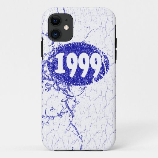 ヴィンテージ1999誕生日と以来(青、白) Case-Mate iPhoneケース (裏面)