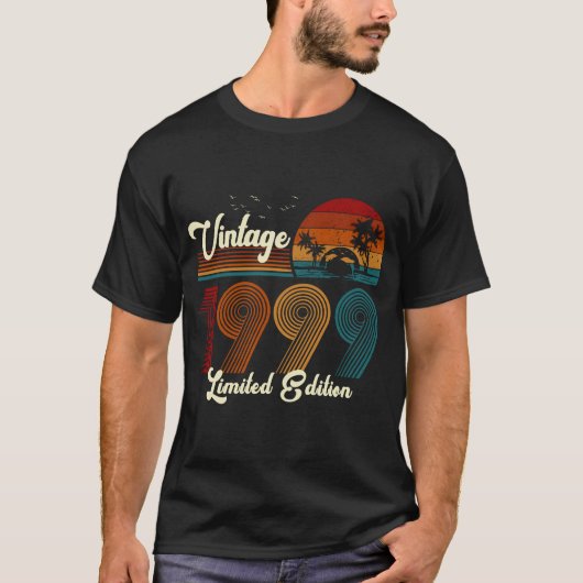 ヴィンテージ1999限定版25th誕生日ギフト tシャツ (正面)