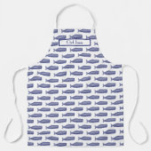 ヴィンテージ19thセンチュリークジラスケッチN海軍 エプロン (正面)