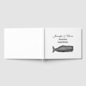 ヴィンテージ19thセンチュリークジラスケッチN ゲストブック (全面)