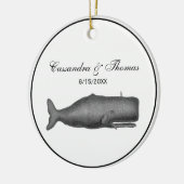 ヴィンテージ19thセンチュリークジラスケッチN セラミックオーナメント (左)