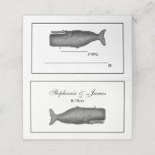 ヴィンテージ19thセンチュリークジラスケッチN プレイスカード (外部開封)