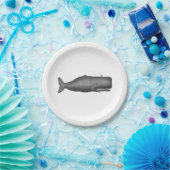 ヴィンテージ19thセンチュリークジラスケッチN ペーパープレート (パーティー)