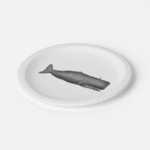 ヴィンテージ19thセンチュリークジラスケッチN ペーパープレート (アングル)