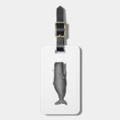 ヴィンテージ19thセンチュリークジラスケッチN ラゲッジタグ (正面縦)