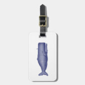 ヴィンテージ19thセンチュリークジラスケッチN ラゲッジタグ (正面縦)