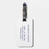 ヴィンテージ19thセンチュリークジラスケッチN ラゲッジタグ (裏面縦)