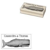 ヴィンテージ19thセンチュリークジラスケッチN ラバースタンプ (押印)