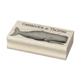 ヴィンテージ19thセンチュリークジラスケッチN ラバースタンプ