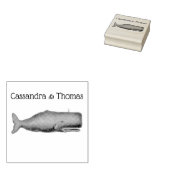 ヴィンテージ19thセンチュリークジラスケッチN ラバースタンプ (押印)