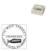 ヴィンテージ19thセンチュリークジラスケッチN ラバースタンプ (押印)