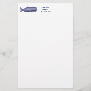 ヴィンテージ19thセンチュリークジラスケッチN 便箋