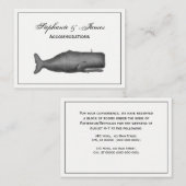 ヴィンテージ19thセンチュリークジラスケッチN 名刺 (正面/裏面)