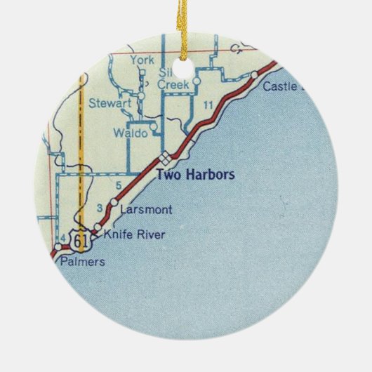 ヴィンテージ2つの港MN セラミックオーナメント (裏面)