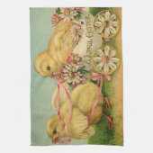 ヴィンテージ2チキンイースターホリデイ キッチンタオル (縦)