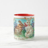 ヴィンテージ2ラビットイースターエッグホリデー マグカップ (中央)