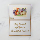 ヴィンテージ2ラビットイースターホリディフォールディングカード シーズンカード (内部)