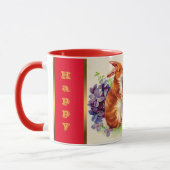 ヴィンテージ2ラビットイースターホリデー マグカップ (左)