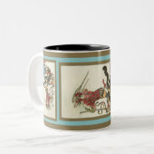 ヴィンテージ2月ピセス〔占星術の〕十二宮図サンマグ ツートーンマグカップ (正面左)