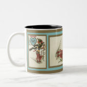 ヴィンテージ2月ピセス〔占星術の〕十二宮図サンマグ ツートーンマグカップ (左)