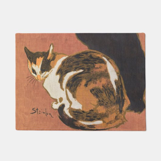 ヴィンテージ2絵画匹の猫 ドアマット (正面)