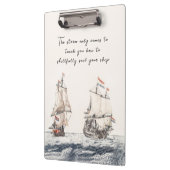 ヴィンテージ2隻のセーリングシップSea Johan Teyler クリップボード (左)