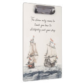 ヴィンテージ2隻のセーリングシップSea Johan Teyler クリップボード (右)