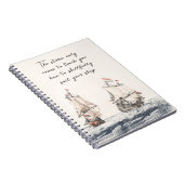 ヴィンテージ2隻のセーリングシップSea Johan Teyler ノートブック (右側)