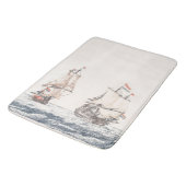 ヴィンテージ2隻のセーリングシップSea Johan Teyler バスマット (アングル)