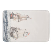 ヴィンテージ2隻のセーリングシップSea Johan Teyler バスマット (正面)