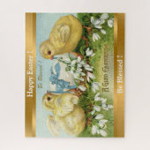 ヴィンテージ2鶏と卵イースター ジグソーパズル (縦)