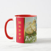 ヴィンテージ2鶏と卵イースター マグカップ (左)