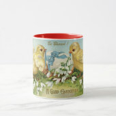 ヴィンテージ2鶏と卵イースター マグカップ (中央)