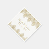 ヴィンテージ20のアールデコホタテ結婚ガイのナプキン スタンダードカクテルナプキン (角)