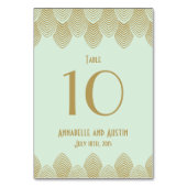 ヴィンテージ20のアールデコ結婚ホタテの表番号 テーブルナンバー (正面)