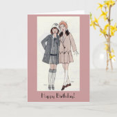 ヴィンテージ20のフレンド誕生日カード カード (黄色い花)