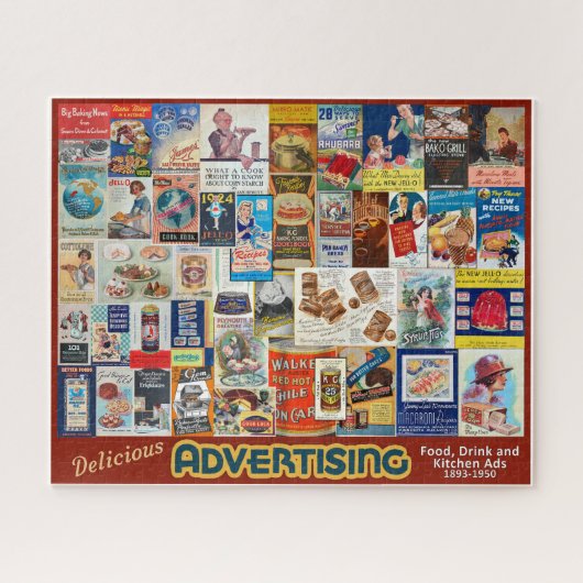 ヴィンテージ20世紀レシピ冊子集 ジグソーパズル (横)