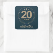 ヴィンテージ20年お祝いシール スクエアシール (バッグ)
